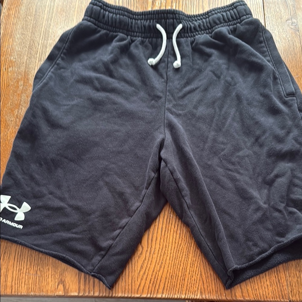 Under Armour Black Athletic Shorts with Drawstring Waistband